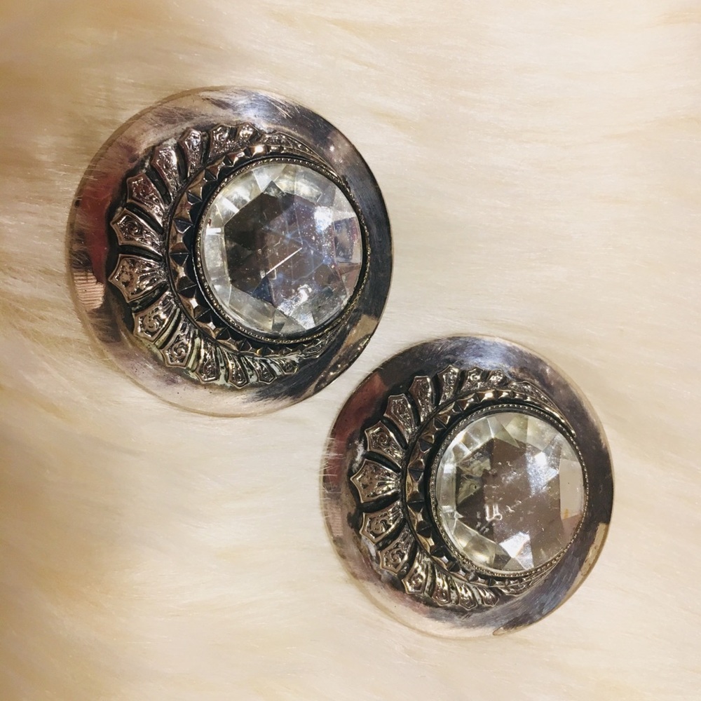 Ermani Bulatti vintage large clip on earrings